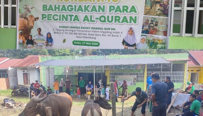 Semangat Berbagi Menguat, Yayasan Kauny Insanul Quran Palembang Salurkan 221 Paket Daging Kurban